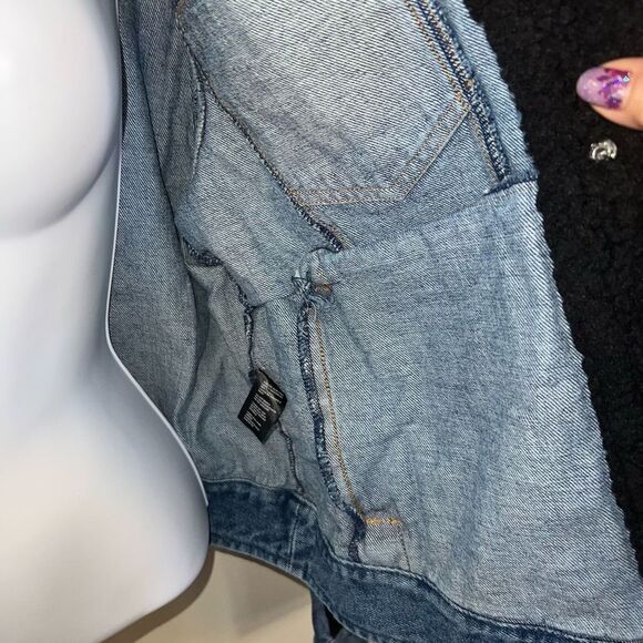 Soncy Plus Denim Teddy Collar Jean Jacket (Soncy size 1) - Picture 6 of 16